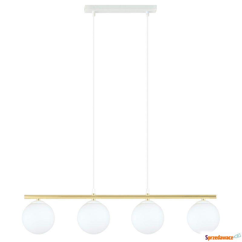 SELSEY Lampa wisząca Ventisso biało-złota x4 -... - Lampy wiszące, żyrandole - Grabówka