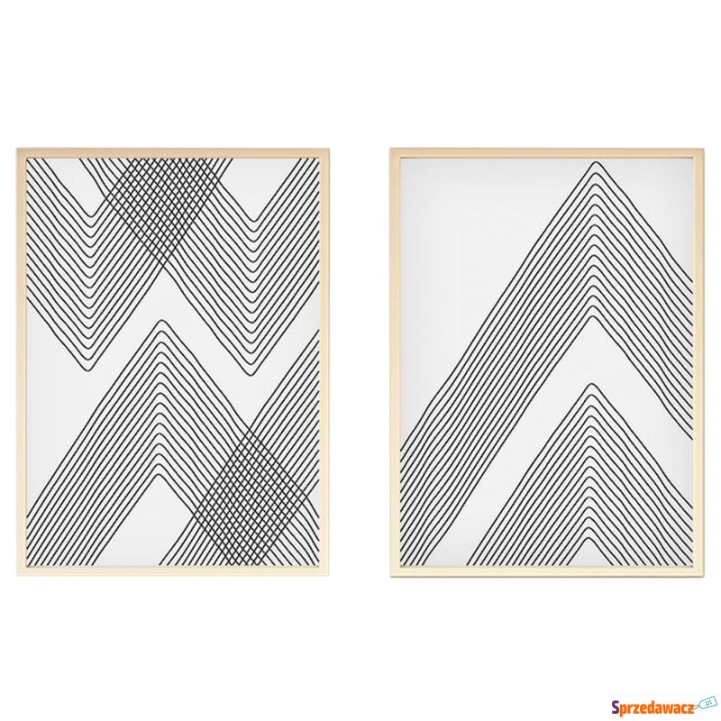 SELSEY Zestaw 2 obrazów Bodenass 40x30 cm czarne... - Obrazy - Pabianice