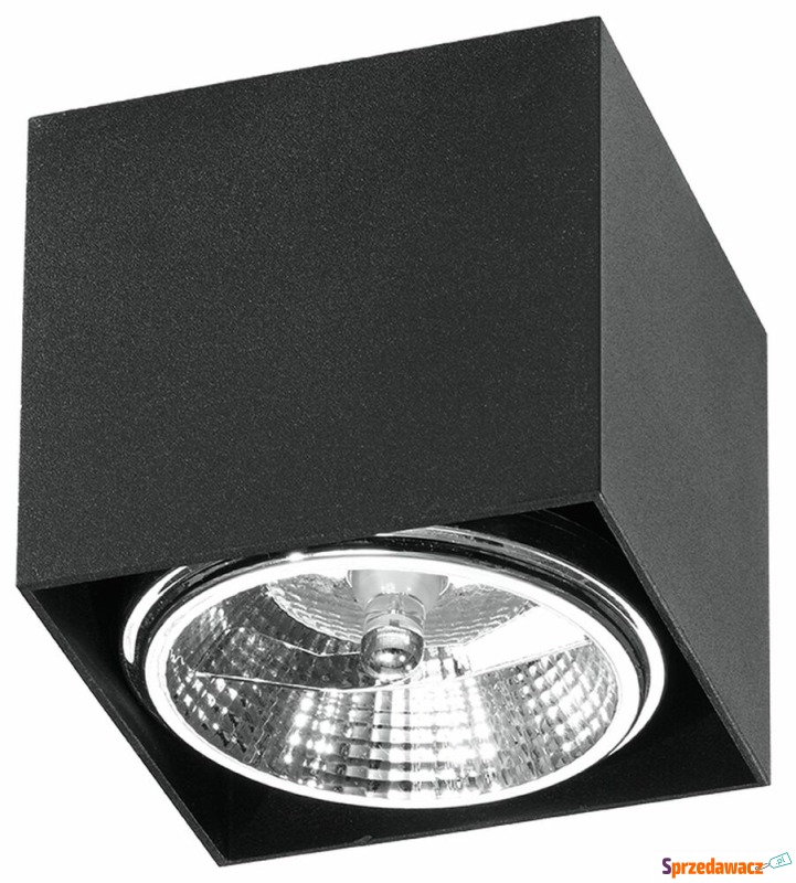 SELSEY Plafon Sellinet 12x11 cm kwadratowy czarny... - Lampy wiszące, żyrandole - Inowrocław