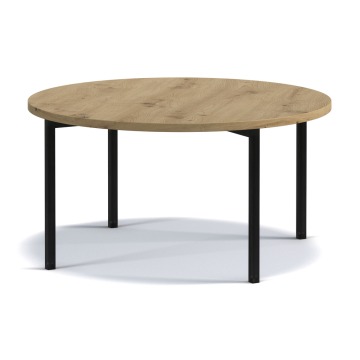 SELSEY Stolik kawowy Kortala okrągły 80 cm dąb artisan - Genesis