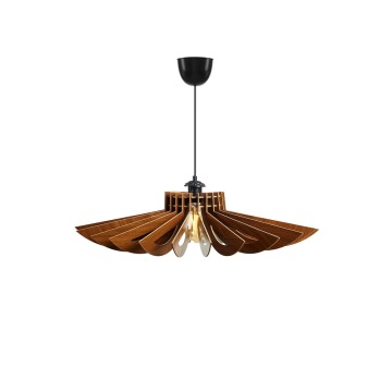 SELSEY Lampa wisząca Monoveng średnica 52 cm orzech - Genesis