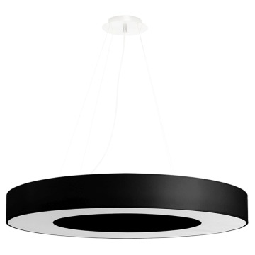 SELSEY Żyrandol Flueress średnica 70 cm czarny - Genesis