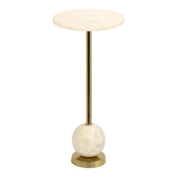 SELSEY Stolik kawowy Renney 25,5 cm z marmurowym blatem - Genesis