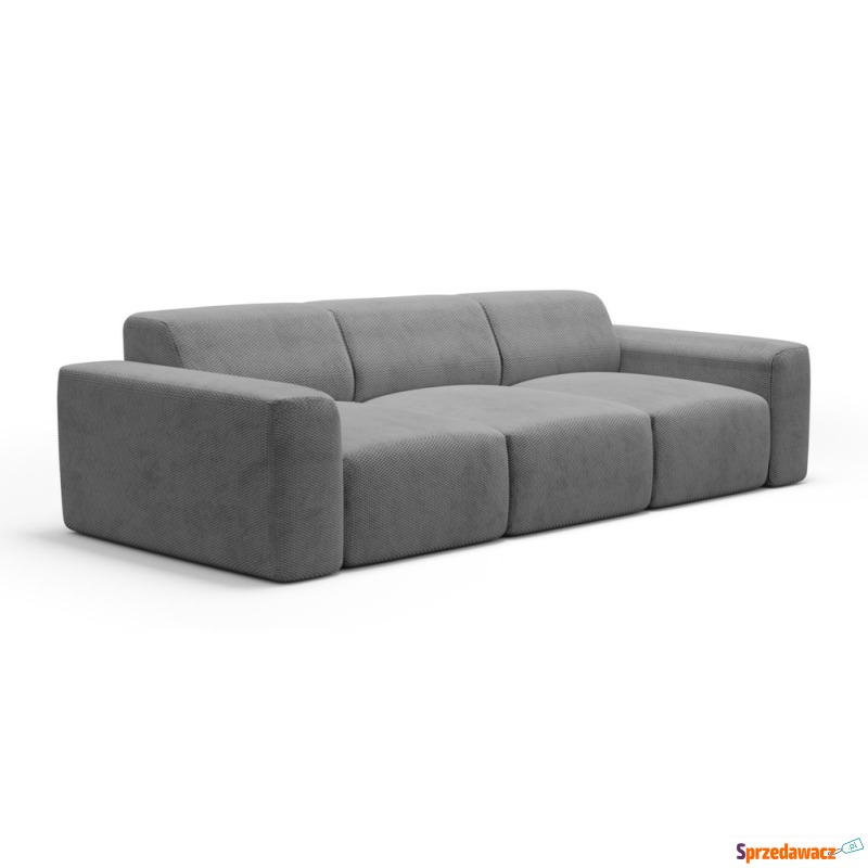 SELSEY Sofa trzyosobowa Terrafino ciemnoszara... - Sofy, fotele, komplety... - Lublin