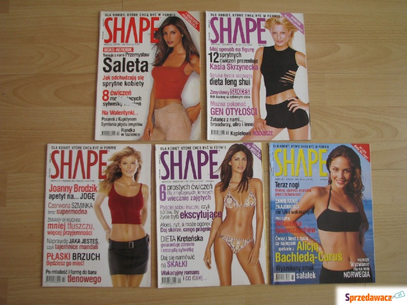 Shape z lat 2001 - 2002 - magazyn dla kobiet,... - Czasopisma, prasa - Brzegi