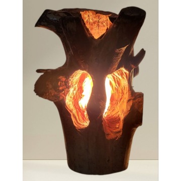 Lampa stojąca drewno handmade - Figurki, rzeźby - Tarnów - zdjęcie 3