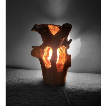 Lampa stojąca drewno handmade - Figurki, rzeźby - Tarnów - zdjęcie 4