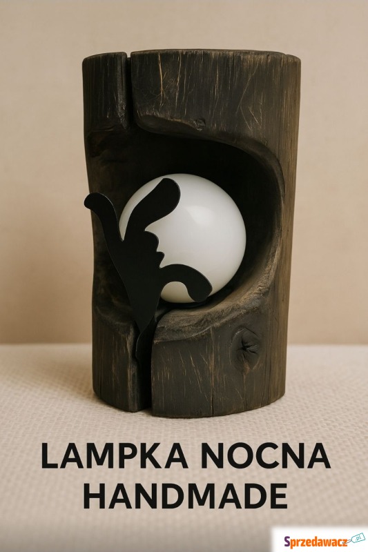 Lampa stojąca drewniana "Handmade" - Pozostałe dekoracje - Tarnów