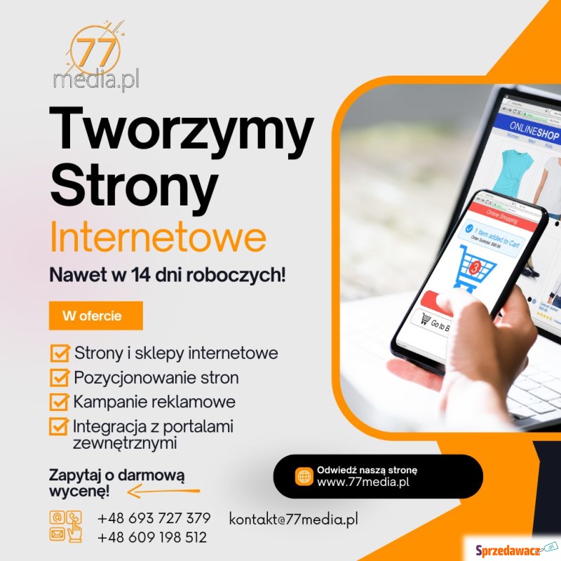 Tworzymy strony dopasowany do branży, klienta... - Usługi graficzne, Internet - Wrocław