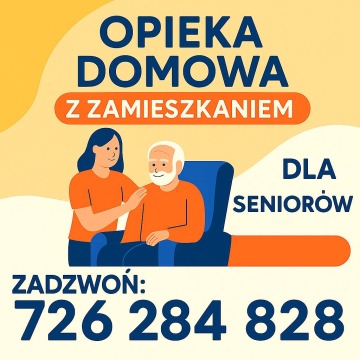 Opieka seniora z zamieszkaniem, całodobowo