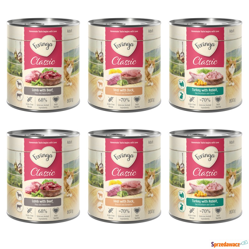 Pakiet mieszany Feringa Classic Meat Menü, 24... - Karmy dla kotów - Biała Podlaska