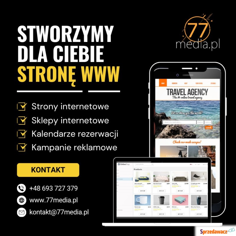 Zyskaj klientów dzięki stronie internetowej i... - Usługi graficzne, Internet - Wrocław