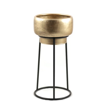  - Kwietnik metalowy w kolorze złotym na metalowych nogach 