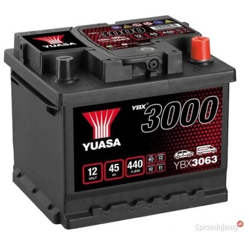 Akumulator 45Ah 440A Yuasa Standard 12V Prawy Plus