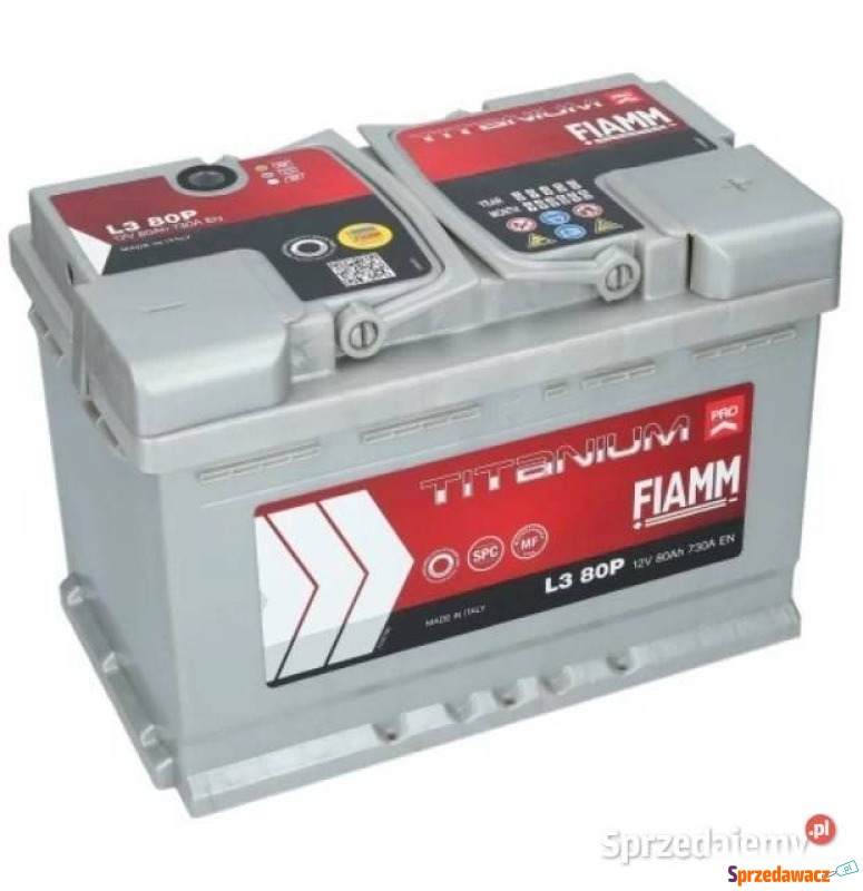 Akumulator 80Ah 730A fiamm titanium pro 12V prawy... - Akumulatory - Lublin