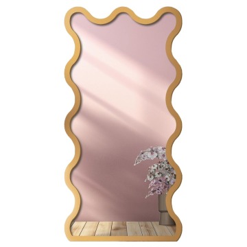 SELSEY Lustro ścienne Twist 140x70 cm w złotej ramie - Genesis