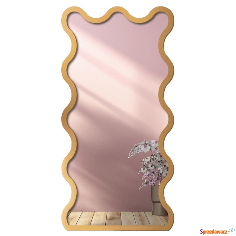 SELSEY Lustro ścienne Twist 140x70 cm w złotej... - Lustra - Grudziądz