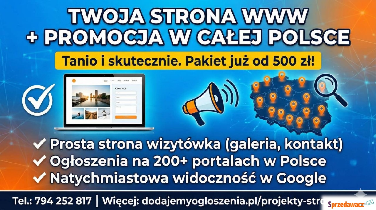 Strona internetowa od 500 PLN z...