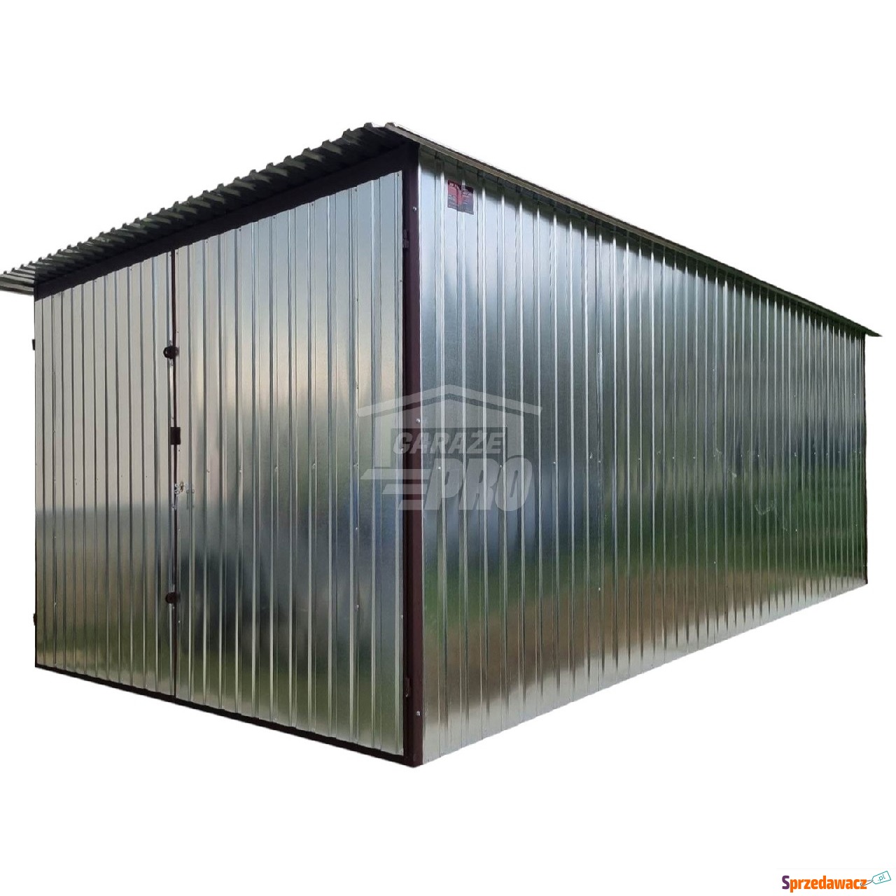 Garaż blaszany 3x4m Brama - ocynk...