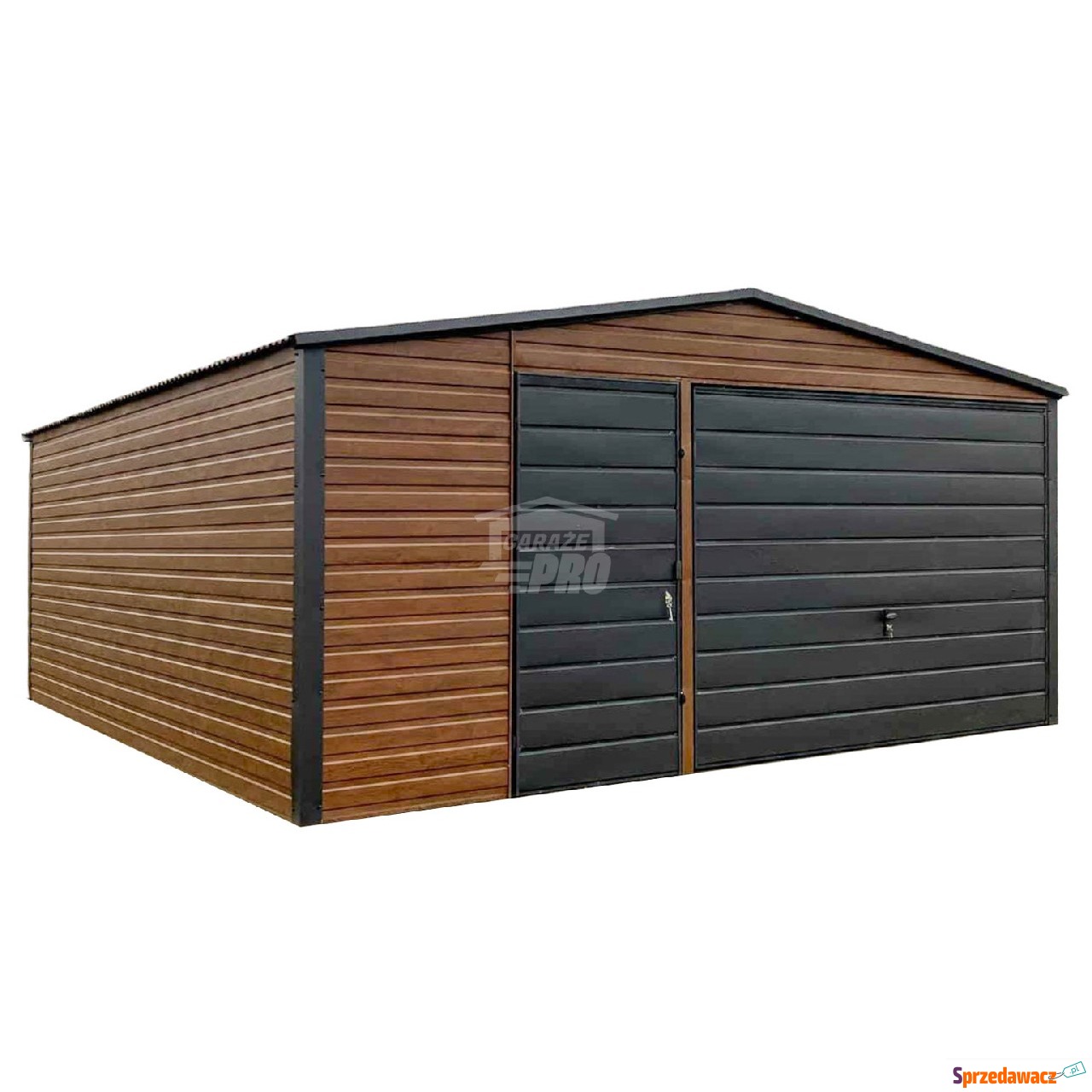 Garaż blaszany 5x6m Brama uchylna...