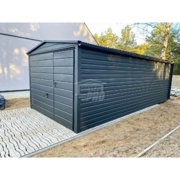 Garaż blaszany 3x6m Brama uchylna drzwi Antracyt... - Garaże i wiaty - Żnin - zdjęcie 2