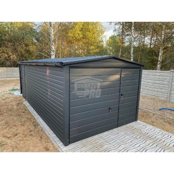 Garaż blaszany 3x6m Brama uchylna drzwi Antracyt... - Garaże i wiaty - Żnin - zdjęcie 3