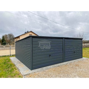Garaż blaszany 6x6m - Brama uchylna - Antracyt... - Garaże i wiaty - Mysłowice - zdjęcie 3