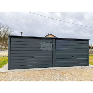 Garaż blaszany 6x6m - Brama uchylna - Antracyt... - Garaże i wiaty - Mysłowice - zdjęcie 2