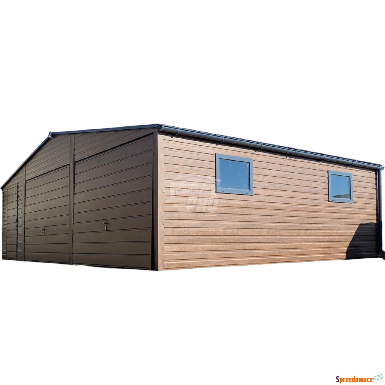 Garaż blaszany 8x6m 2x brama okno...
