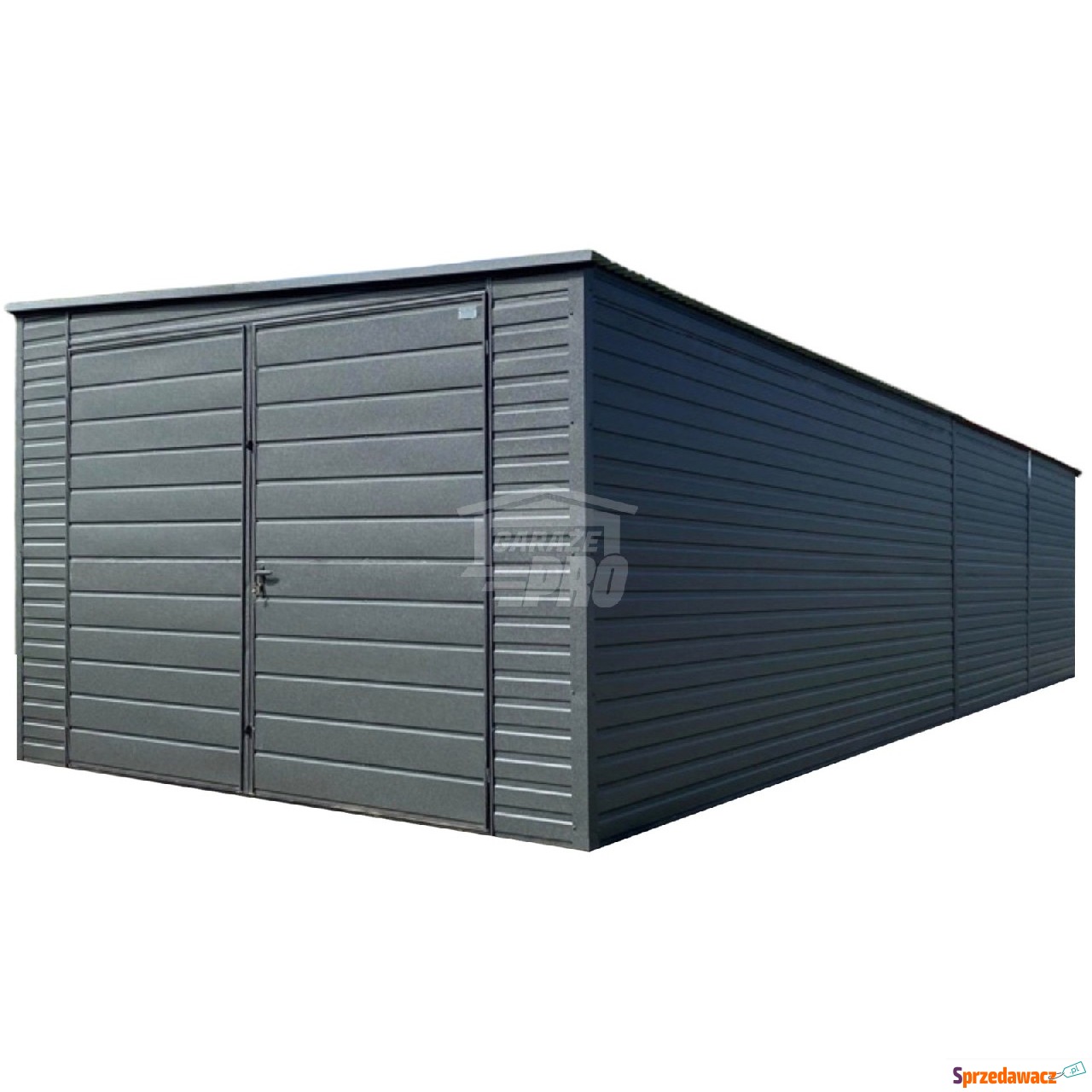 Garaż blaszany 3x9m - brama dw...
