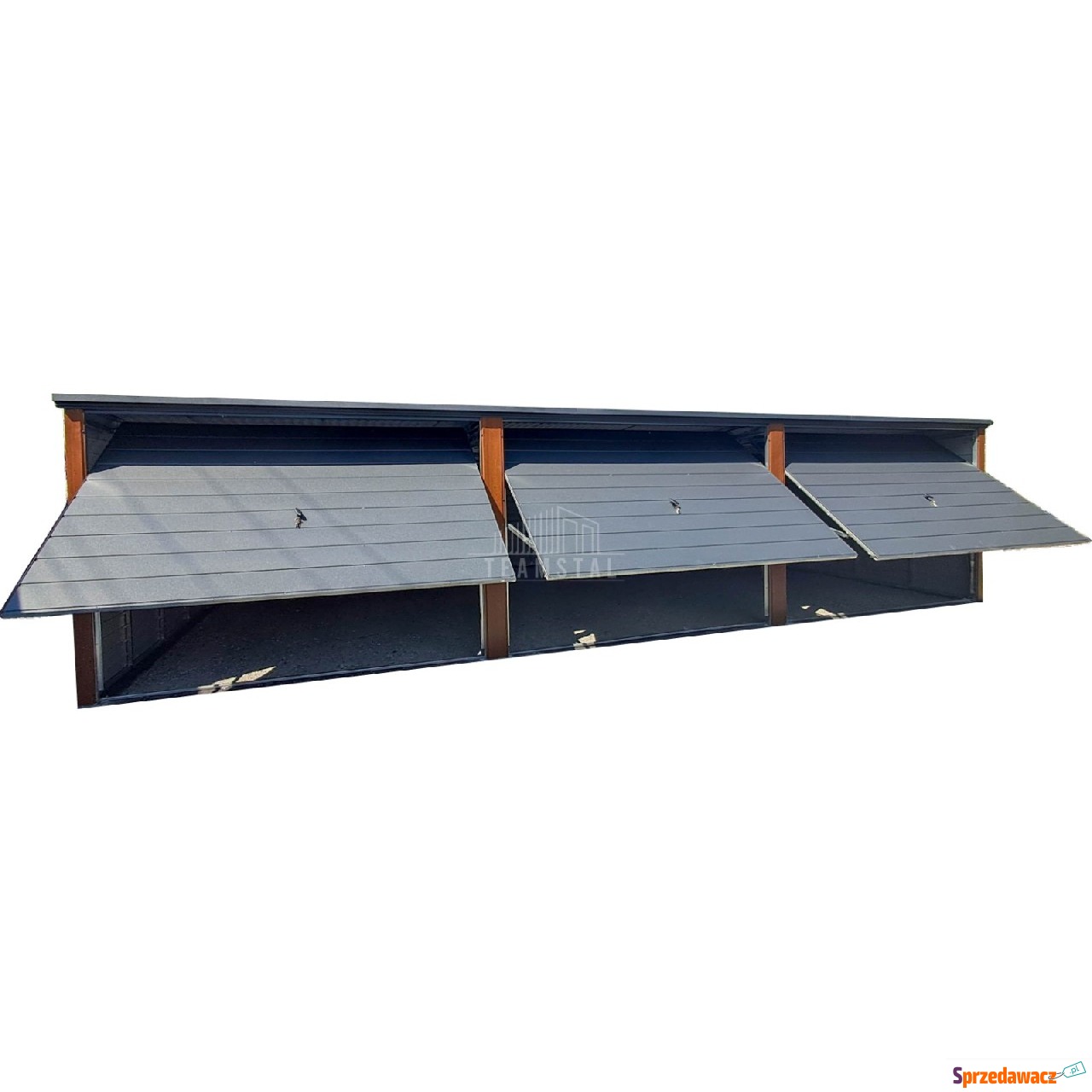 Garaż blaszany 9x5m 3x brama d...