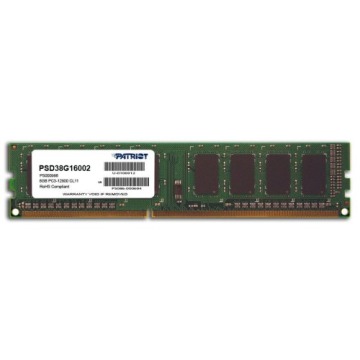 Pamięć Patriot Memory Signature PSD38G16002 (DDR3 DIMM; 1 x 8 GB; 1600 MHz; CL11)