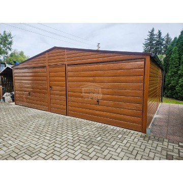 Garaż blaszany 7x6 Brama drzwi  drewnopodobny... - Garaże i wiaty - Kraków - zdjęcie 4