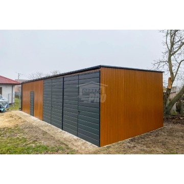 Garaż blaszany 12x6m- 2x Brama - drzwi Antracyt... - Garaże i wiaty - Grudziądz - zdjęcie 2