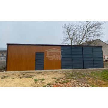 Garaż blaszany 12x6m- 2x Brama - drzwi Antracyt... - Garaże i wiaty - Grudziądz - zdjęcie 3