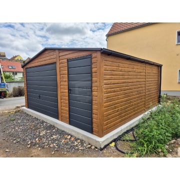 Garaż blaszany 4,5x5 brama drzwi 2x okno drew... - Garaże i wiaty - Sieradz - zdjęcie 2