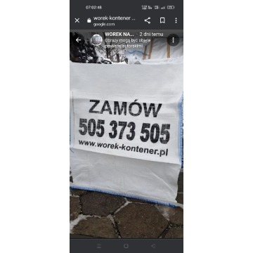 Wywóz gruzu Worek na gruz 1m3 Worek-kontener... - Pozostałe usługi - Bytom - zdjęcie 2