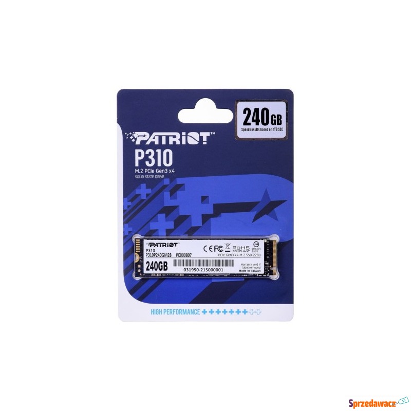 SSD Patriot Viper P310 M.2 PCI-Ex4...