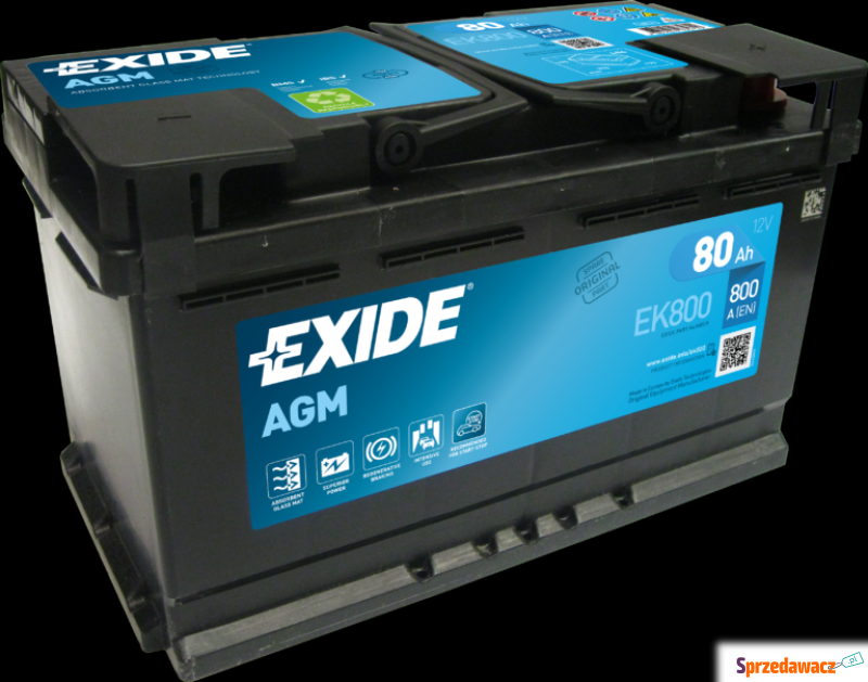 Akumulator 80Ah 800A Exide AGM...