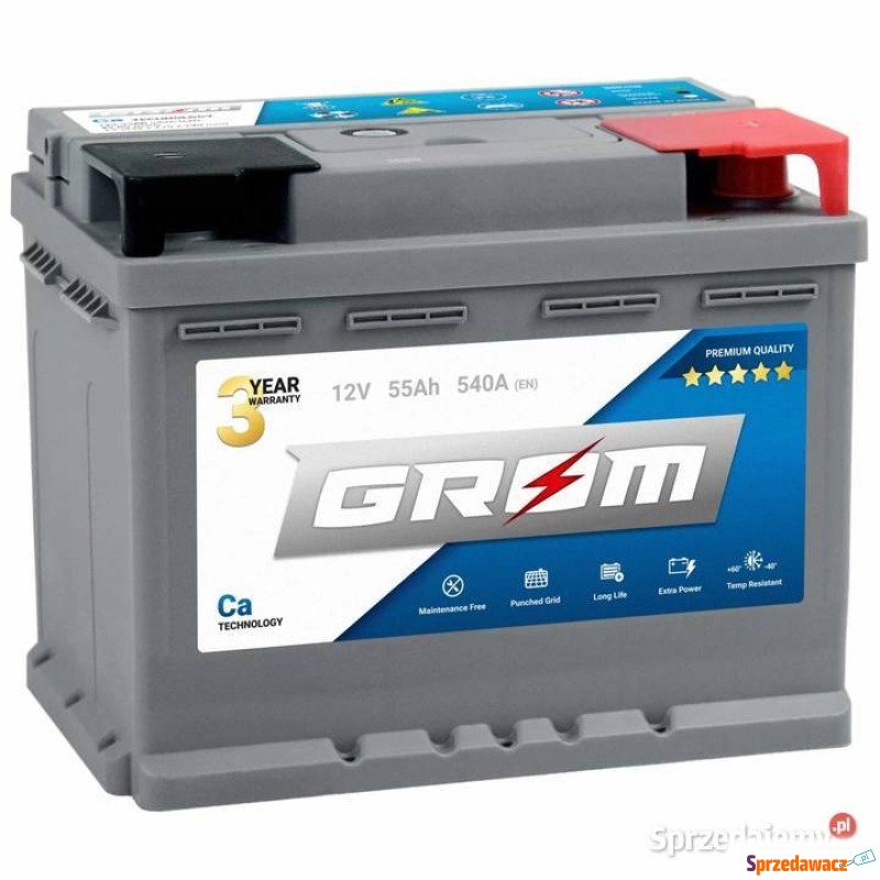 Akumulator 55Ah 540A GROM Premium