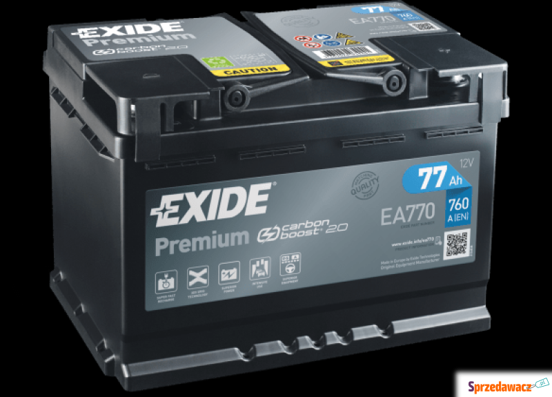 Akumulator 77Ah 760A Exide Premium...