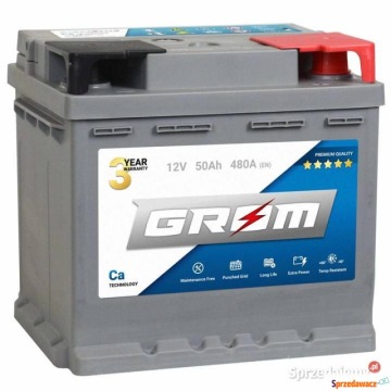 Akumulator 50Ah 480A GROM Premium - Akumulatory - Gdynia - zdjęcie 1