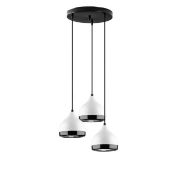 SELSEY Lampa wisząca Queenie x3 biała - Genesis