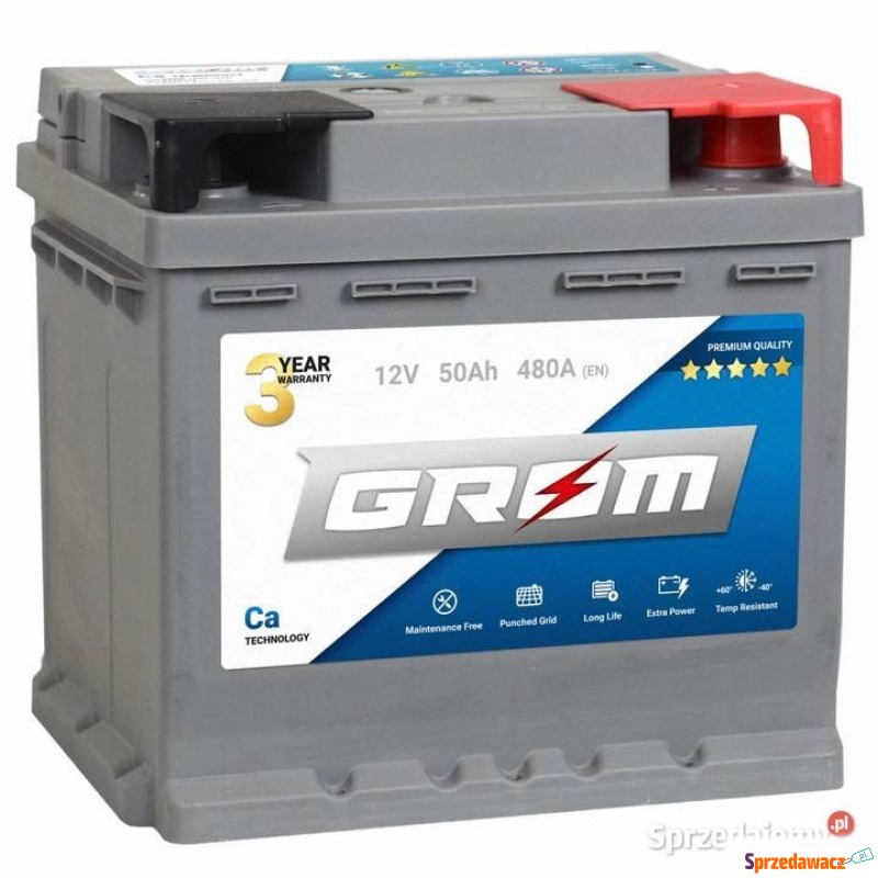 Akumulator 50Ah 480A GROM Premium - Akumulatory - Gdynia