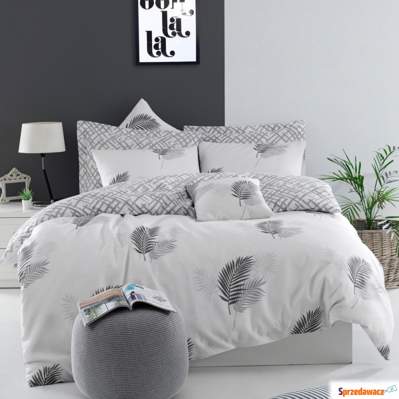 SELSEY Komplet pościeli Beavery 200x220 cm szary... - Zestawy pościeli - Gdynia