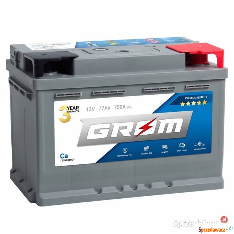 Akumulator 77Ah 750A GROM Premium