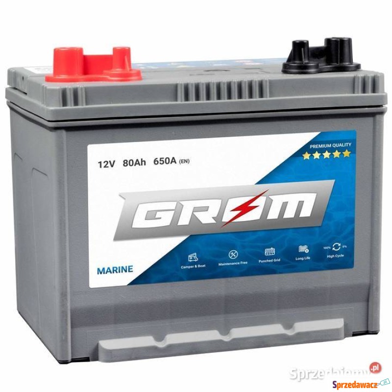 Akumulator 80Ah 650A GROM Marine