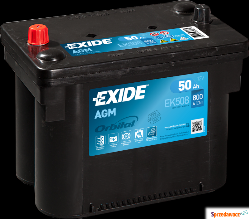 Akumulator  50Ah 800A EK508 Exide...