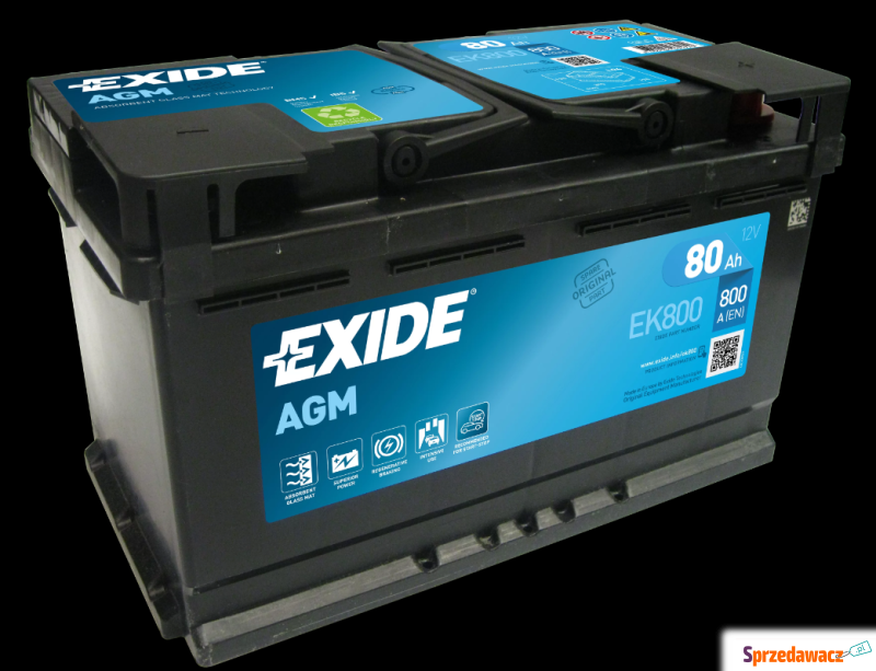 Akumulator 80Ah 800A Exide AGM...