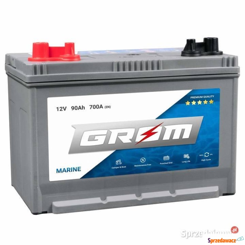 Akumulator 90Ah 700A GROM Marine - Akumulatory - Gdynia